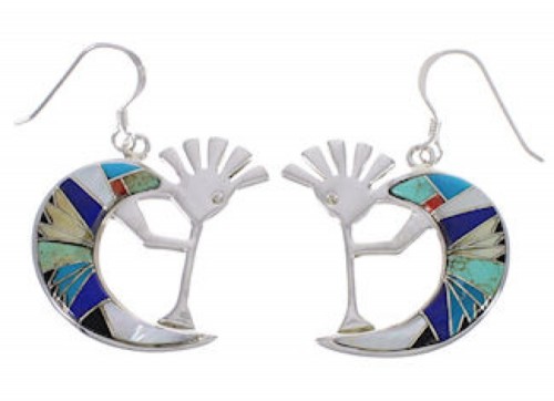 Southwest Kokopelli Multicolor Hook Dangle Earrings PX31761