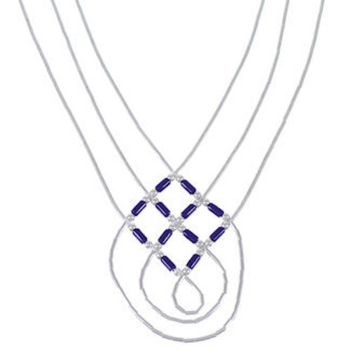 Hand Strung Sugilite & Liquid Basket Weave Necklace Jewelry LS45S
