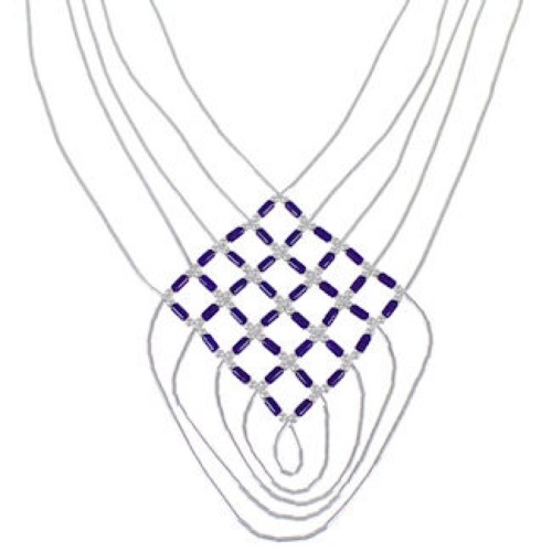 Hand Strung Sugilite & Liquid Basket Weave Necklace Jewelry LS46S