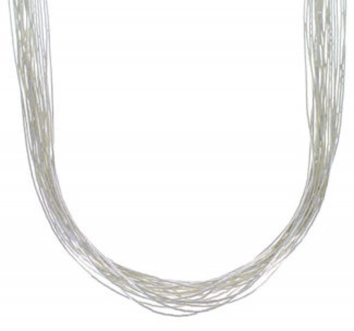 Genuine Liquid Sterling Silver 20 Strands 20" Necklace Jewelry  LS2020