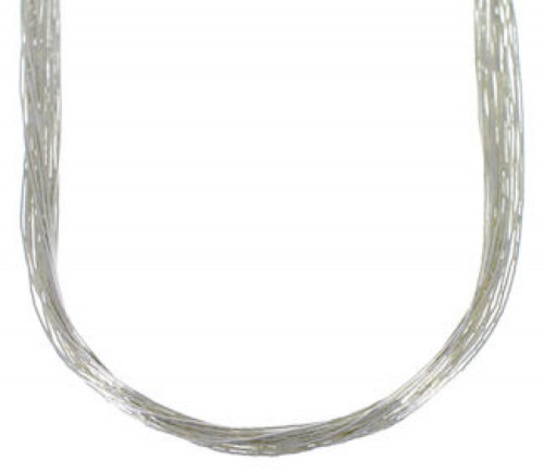 Hand Strung Liquid Silver 20 Strands 30" Necklace Jewelry LS2030