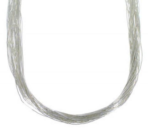 Genuine Liquid Silver 30 Strands 24" Necklace Jewelry LS3024