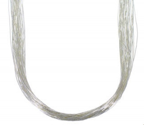 Stunning Liquid Sterling Silver 30 Strands 30" Necklace LS3030