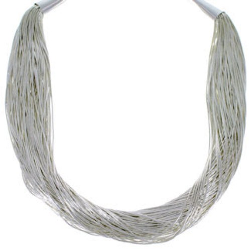 Genuine Liquid Sterling Silver 100 Strands 16" Necklace LS10016