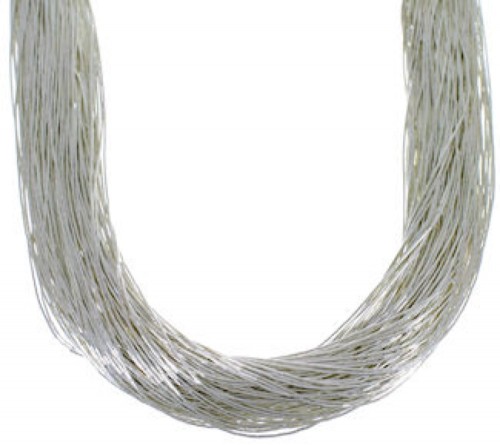 Genuine Liquid Silver 100 Strands 18" Necklace Jewelry LS10018