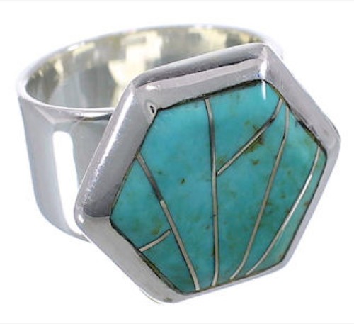High Quality Southwest Turquoise Ring Size 5-1/2 EX40540