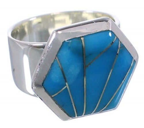 Turquoise Southwest High Quality Ring Size 6-3/4 EX40550