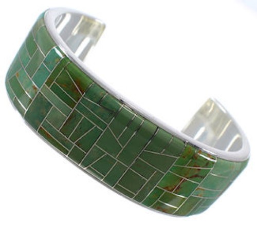 Sterling Silver Southwest Turquoise Sturdy Cuff Bracelet EX28220