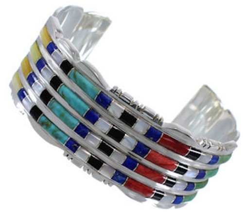 Multicolor Southwest High Quality Silver Cuff Bracelet EX28738