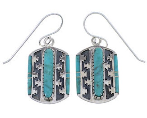 Sterling Silver And Turquoise Southwestern Jewelry Earrings PX32766