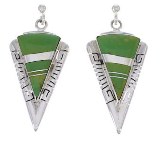 Turquoise Inlay Southwestern Earrings EX31400