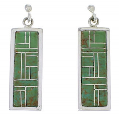 Genuine Sterling Silver And Turquoise Earrings EX31477
