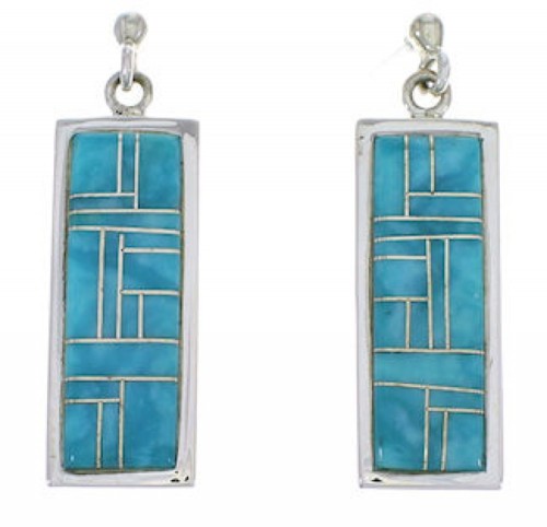 Turquoise Inlay Southwest Jewelry Earrings EX31487