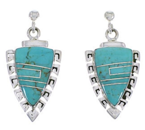 Southwest Turquoise Inlay Jewelry Earrings EX31523