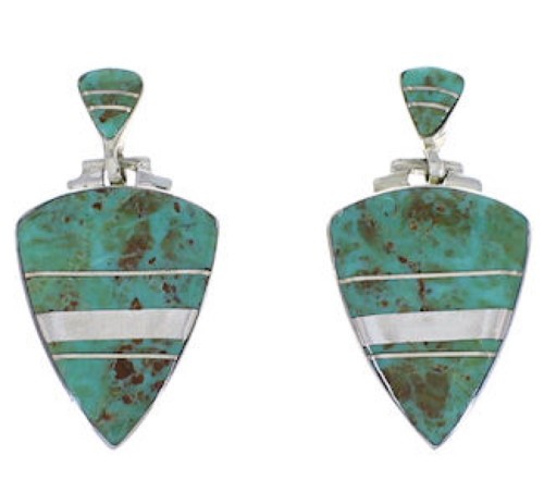 Turquoise Inlay Southwest Jewelry Earrings EX31541