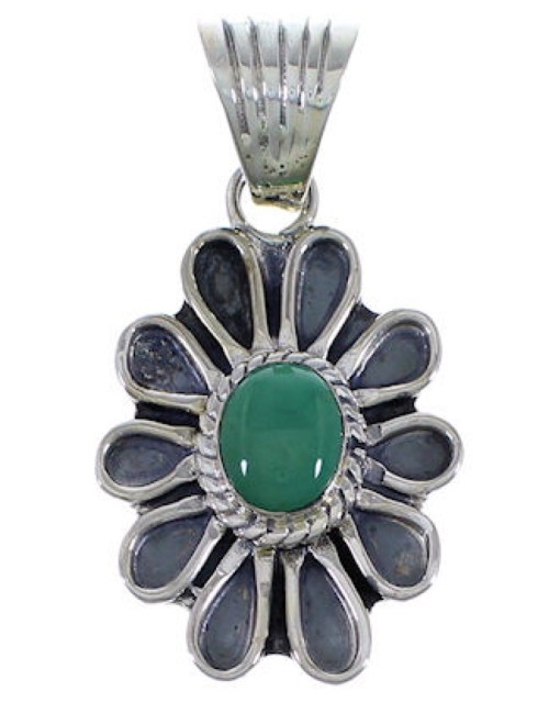 Southwest Turquoise Flower Pendant Jewelry EX28987