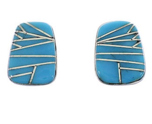 Turquoise Sterling Silver Southwest Post Earrings FX31019