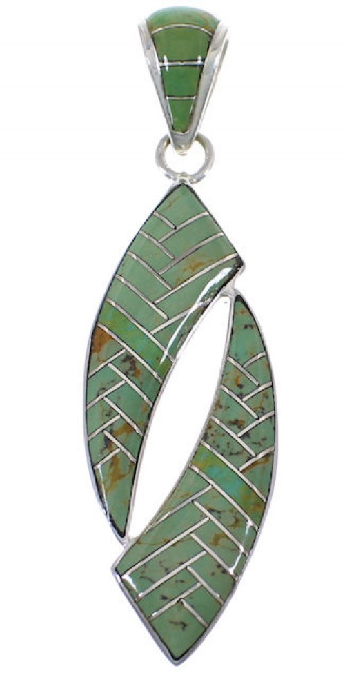 Sterling Silver Southwest Turquoise Inlay Pendant PX28962