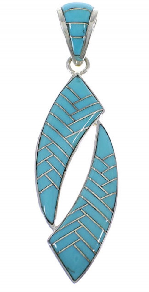 Southwestern Sterling Silver And Turquoise Pendant PX28973