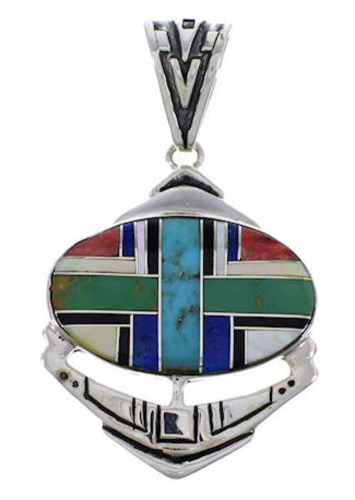 Sterling Silver Multicolor Jewelry Pendant PX29052