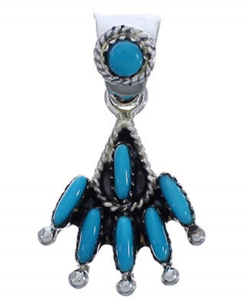 Turquoise Southwest Sterling Silver Pendant EX30463