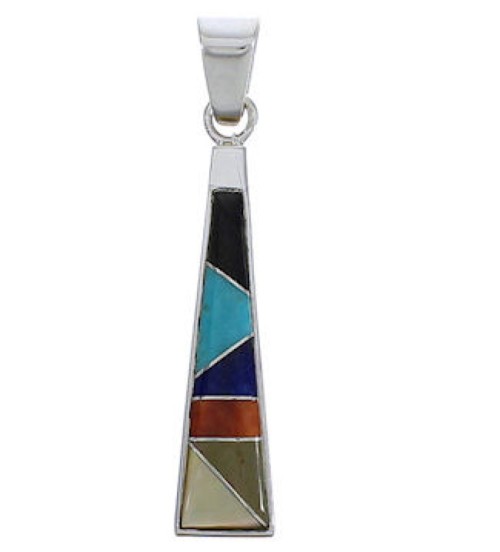 Turquoise And Multicolor Sterling Silver Pendant EX30530
