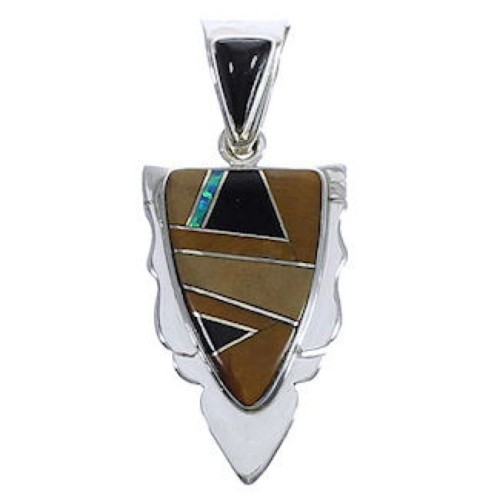 Tiger Eye And Multicolor Southwest Jewelry Pendant EX30550