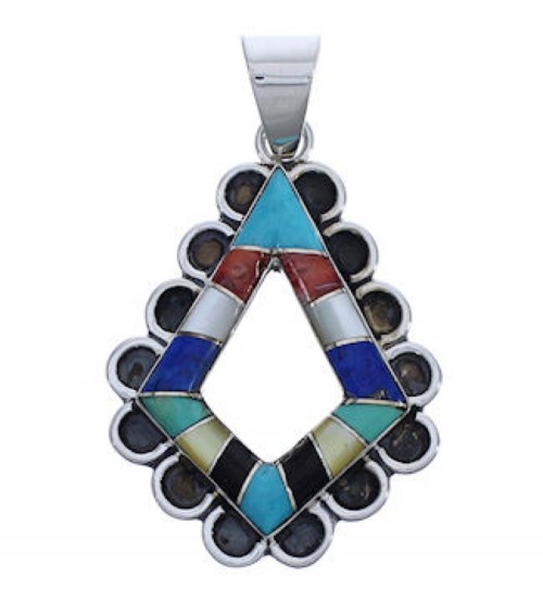 Multicolor Southwest Jewelry Sterling Silver Pendant EX30587