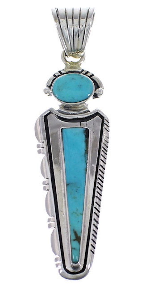 Turquoise Inlay Southwest Jewelry Pendant EX28767