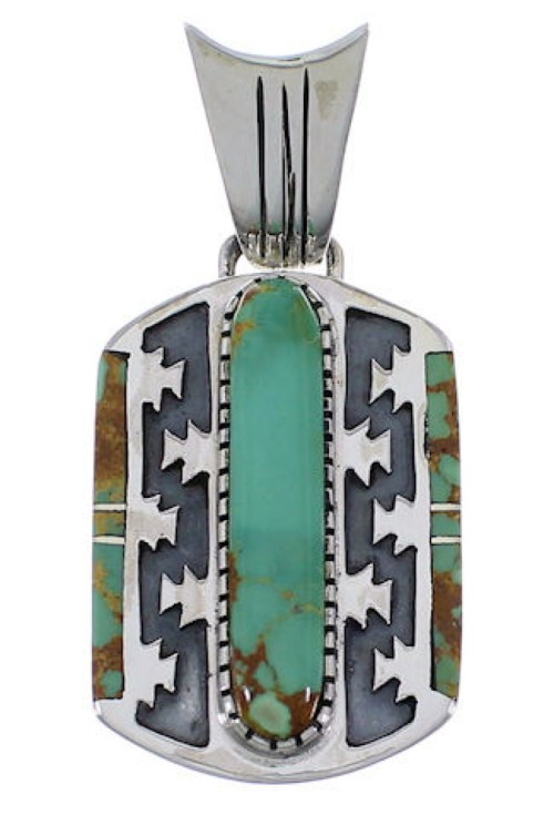 Sterling Silver And Turquoise Pendant Jewelry EX28781