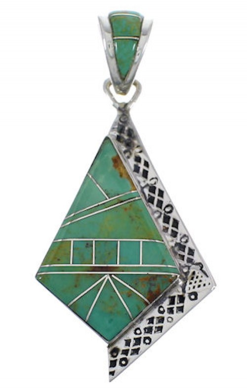 Southwest Sterling Silver And Turquoise Pendant EX28809