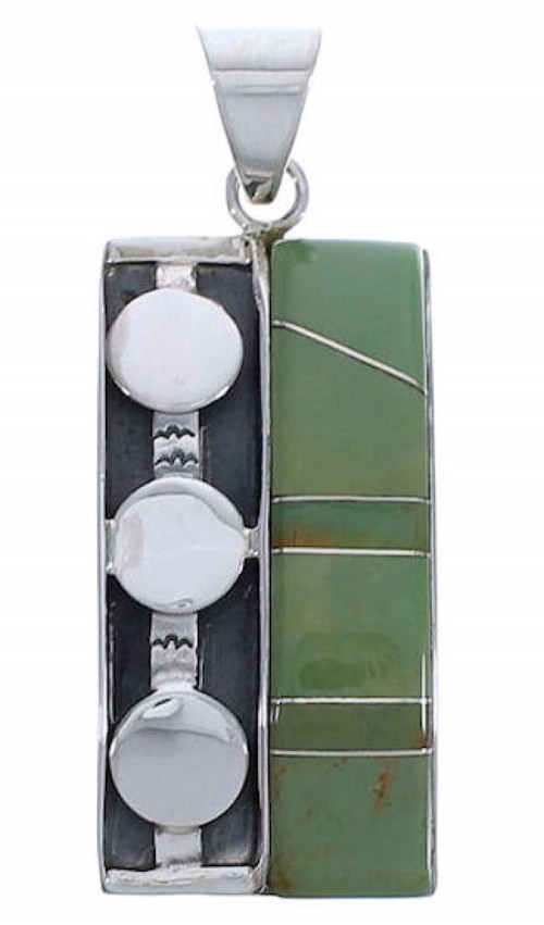 Southwest Turquoise Well-Built Sterling Silver Pendant PX30673