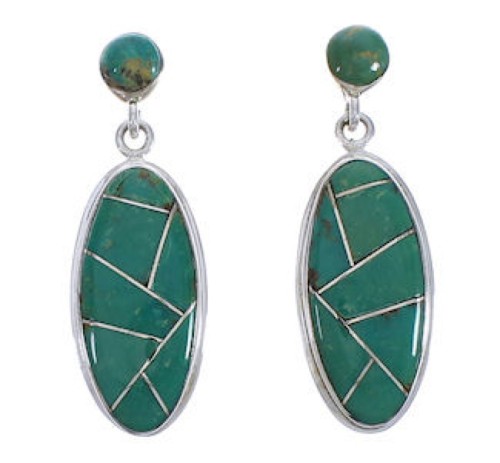 Southwestern Jewelry Turquoise Sterling Silver Earrings PX30685