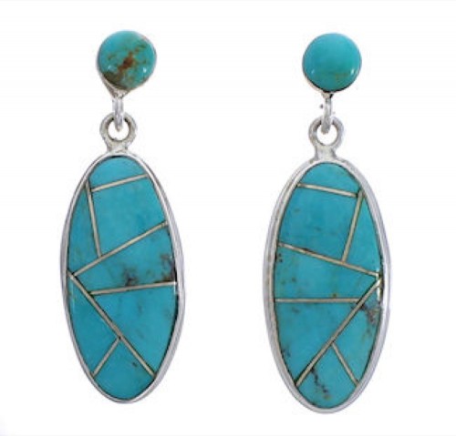 Southwestern Jewelry Sterling Silver Turquoise Earrings PX30691