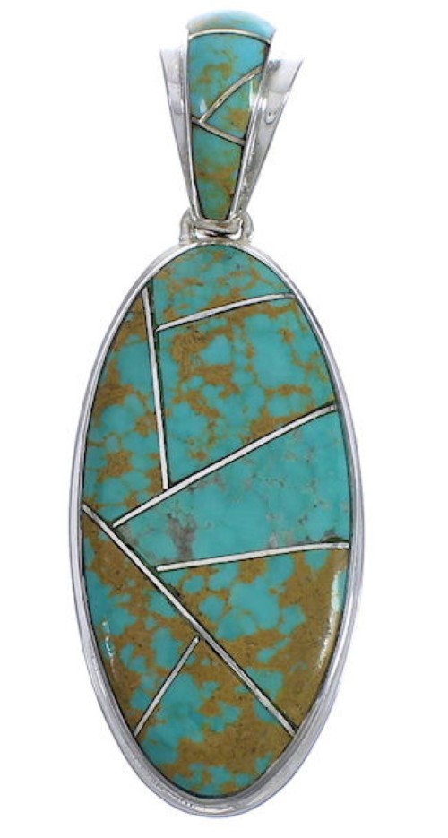 Turquoise Southwest Jewelry Sterling Silver Pendant PX30714