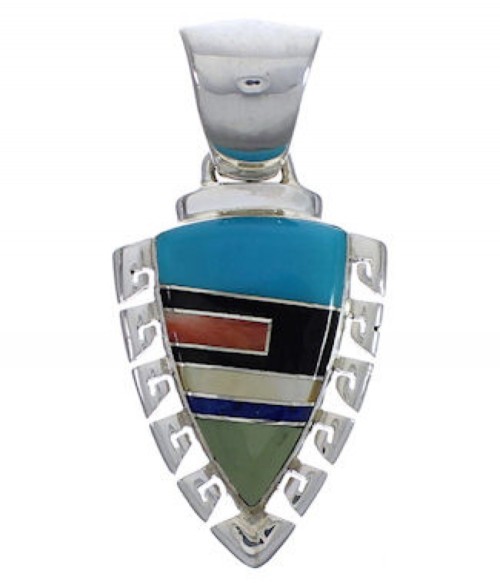 Genuine Sterling Silver And Multicolor Pendant EX29208