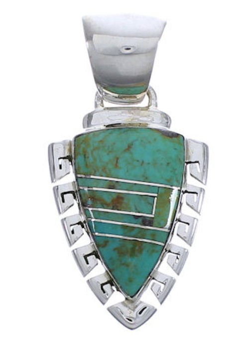 Turquoise And Genuine Sterling Silver Pendant EX29213