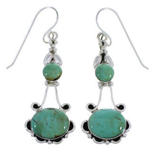 Sterling Silver And Turquoise Southwest Earrings EX31740