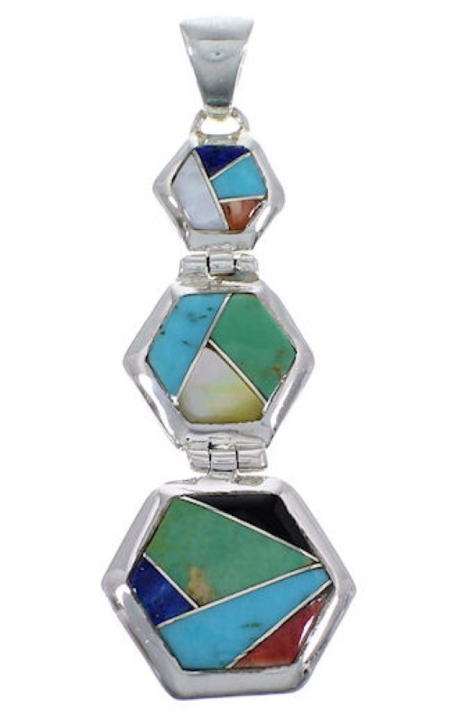 Sterling Silver And Multicolor High Quality Jewelry Pendant PX30609