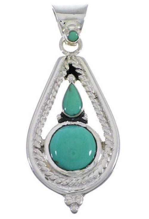Silver Turquoise Jewelry Southwest Pendant FX30874