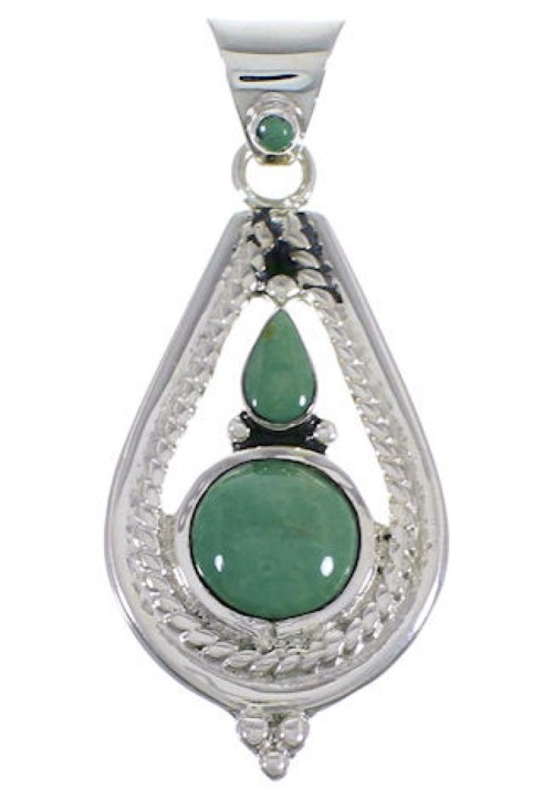 Turquoise Jewelry Southwest Silver Pendant FX30875