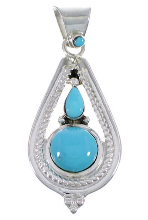 Turquoise Southwest Jewelry Sterling Silver Pendant FX30878