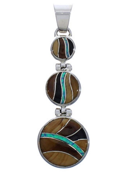 Multicolor Southwestern High Quality Silver Jewelry Pendant PX29334