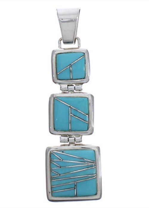 Sterling Silver Turquoise High Quality Southwestern Pendant PX29346