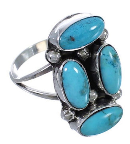 Navajo Indian Turquoise Jewelry Ring Size 7-1/2 EX29838