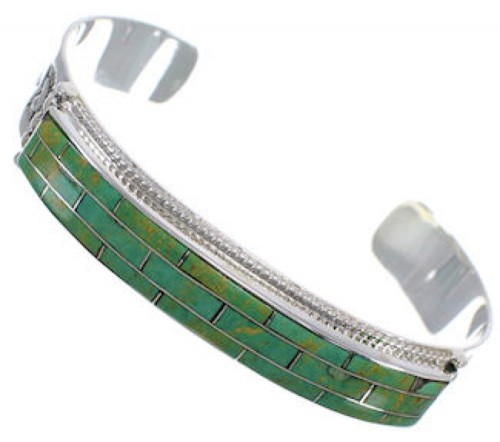 Turquoise Southwestern Sterling Silver Cuff Bracelet CX49940