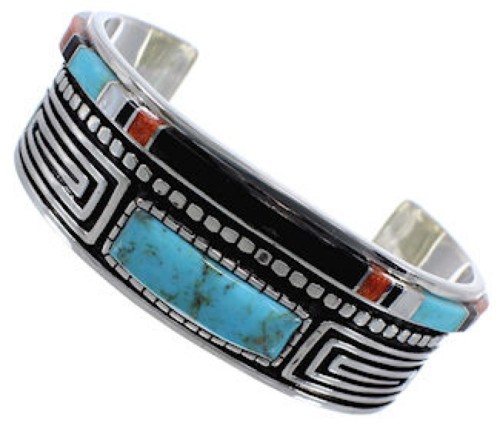 Sterling Silver Multicolor Jewelry Cuff Bracelet TX40451