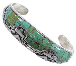 Sterling Silver Turquoise Jewelry Southwest Cuff Bracelet TX40576