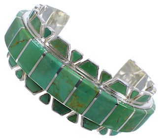 Southwest Sterling Silver Turquoise Jewelry Cuff Bracelet TX40647