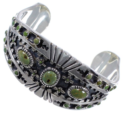 Turquoise Southwest Sterling Silver Cuff Bracelet Jewelry CX47768